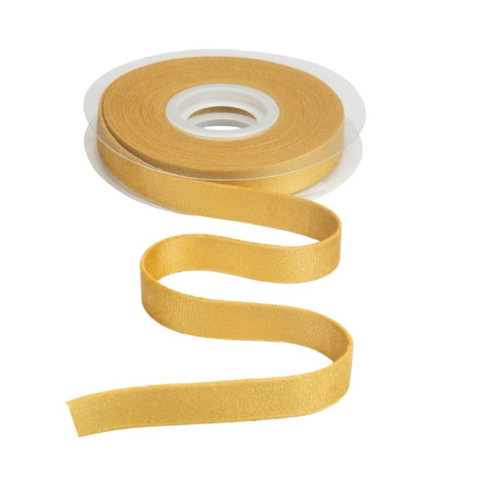 NASTRO VELLUTO DOPPIO MM15 X 7MT GIALLO ORO